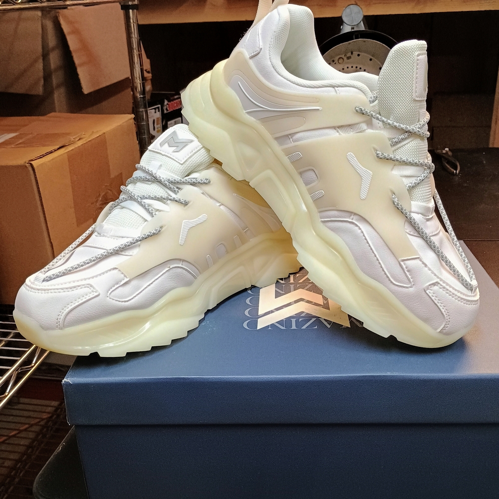 Men's White and Cream Sneakers